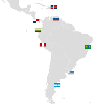 Amérique latine et Amérique du sud Map